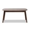 Baxton Studio Easton Light Grey Upholstered Walnut Finished Wood Bench 144-7939 - alternate 4